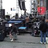 Preparando el escenario en Hollywod Blvd.